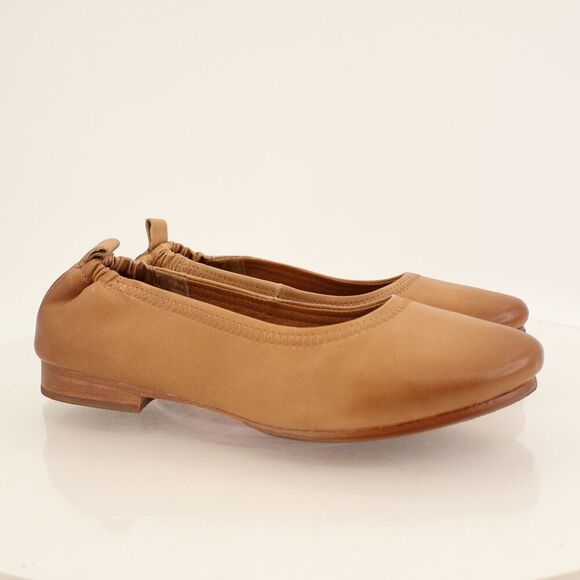 Sofft Kenni Ballet Flat Shoes Women's 8.5M Brown Leather Comfort Slip On Loafers - Picture 2 of 11